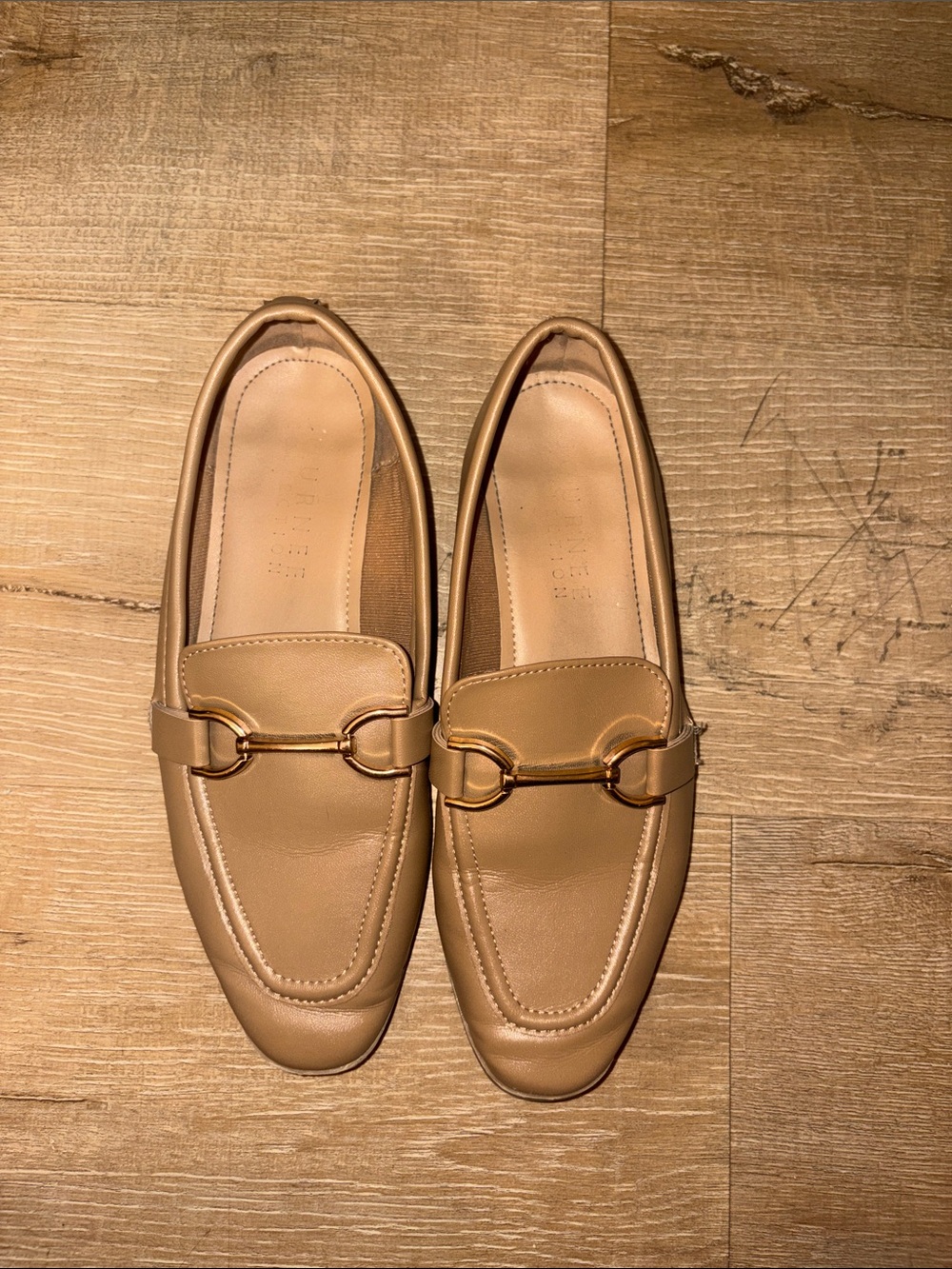 Women’s Leather Bit Loafers in Tan